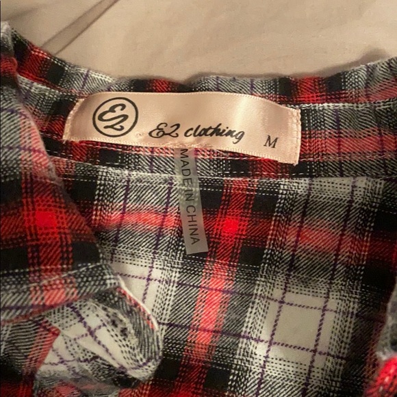 Gold sequin flannel! Size M - Picture 3 of 5